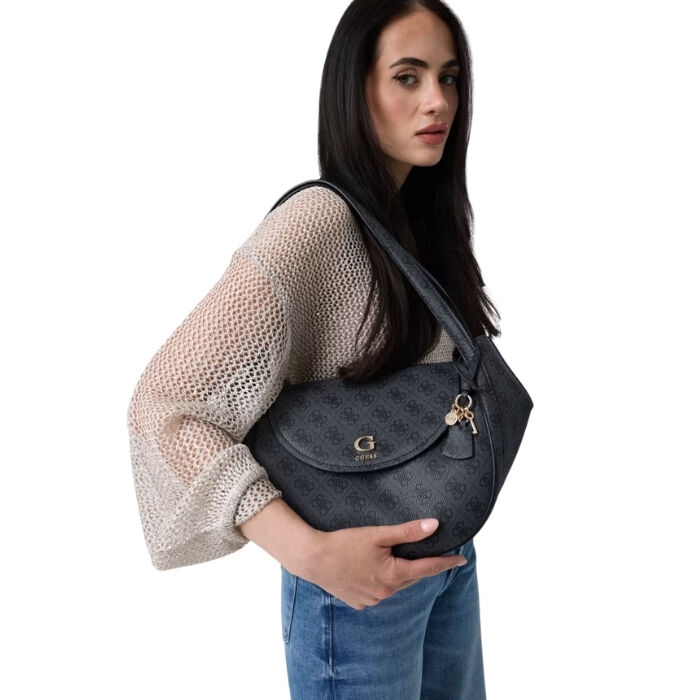 Bolso de Mano Coleen Flap Gris   5