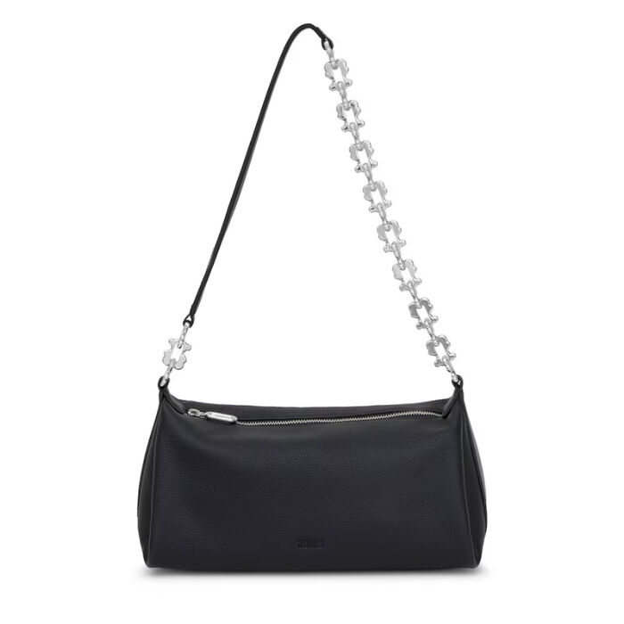 Bolso Bandolera Chain Fold Negro   0