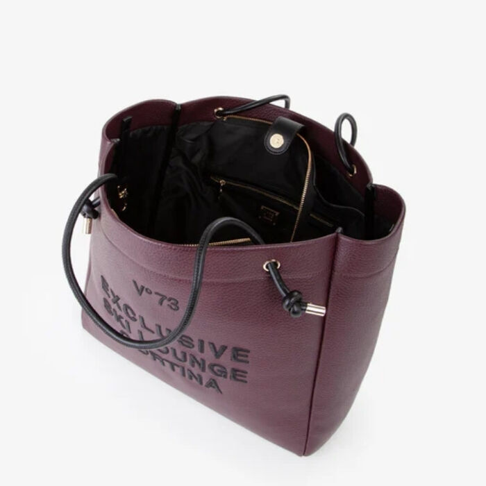 Bolso Shopper Grande Cortina Burdeos   3