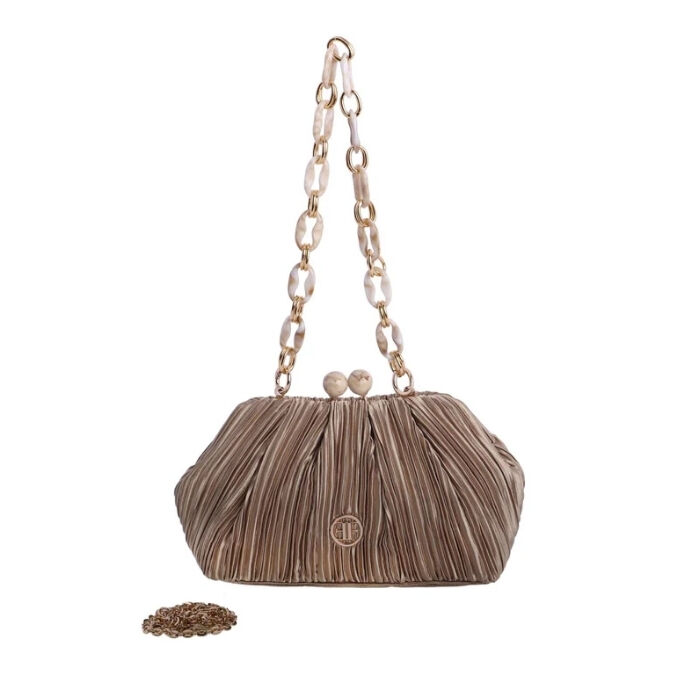 Bolso de Fiesta Leia Beige   1