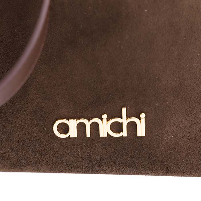 Bolso Shopper Suede Marrón   5