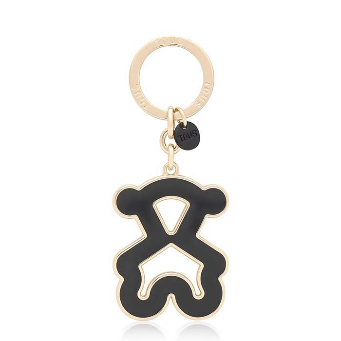 Llavero Metal Bear Enamel Dorado-Negro  