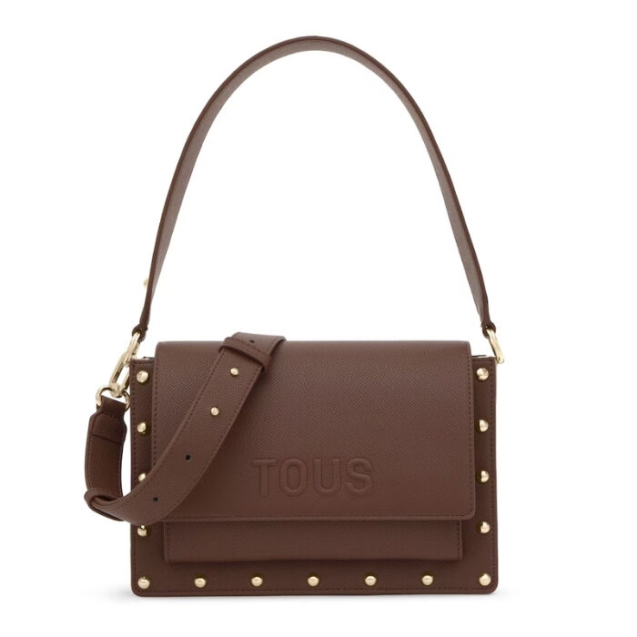 Bandolera Mediana Audree Studs Marr&oacute;n   9