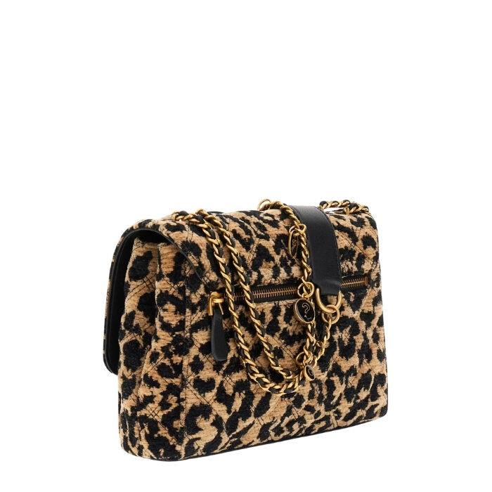 Bolso Bandolera Giully Terciopelo Animalier   1