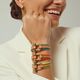 Pulsera Cuero Naranja Color Oro  T. S-225560 1