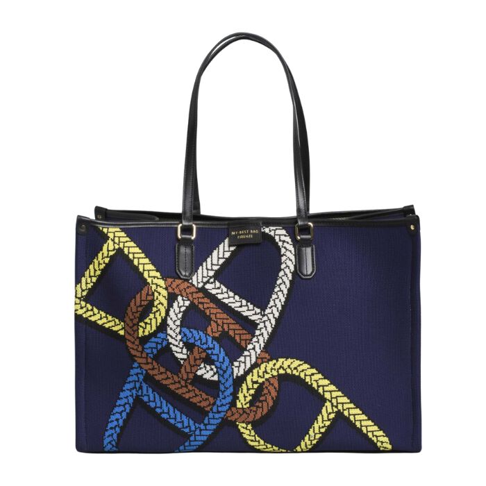 Bolso Tote Bordado Cadenas  