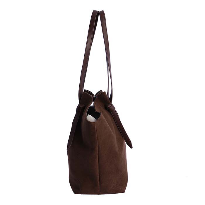 Bolso Shopper Suede Marrón   3
