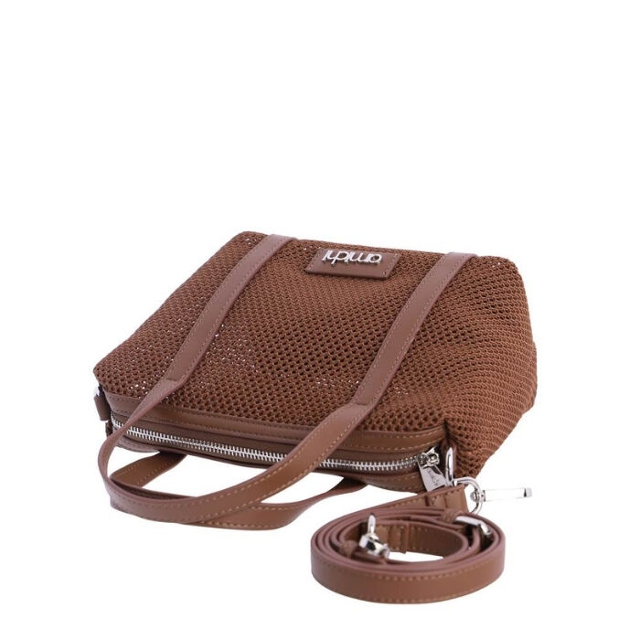 Bolso de Hombro Rejilla Marr&oacute;n   3