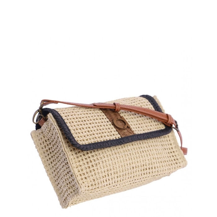Bolso Bandolera Trenzado Beige   2