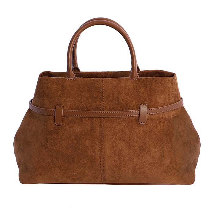 Bolso de Mano Suede Cuero   2