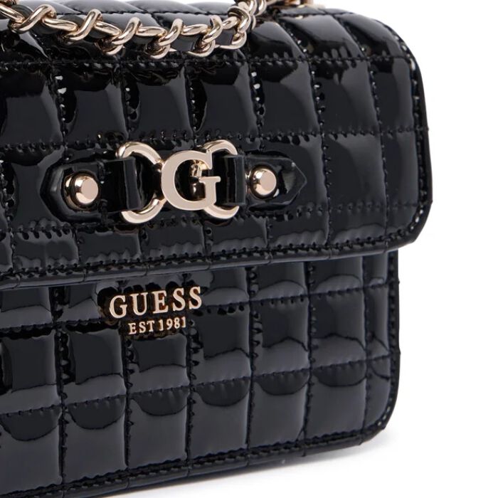 Bolso Bandolera Mini Nadira Charol Negro   2