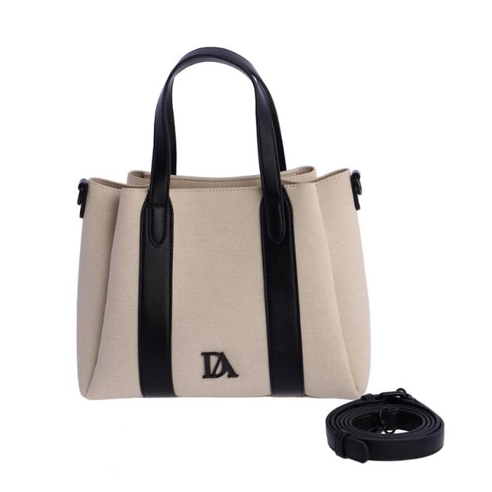 Bolso de Mano Cuero Beige  
