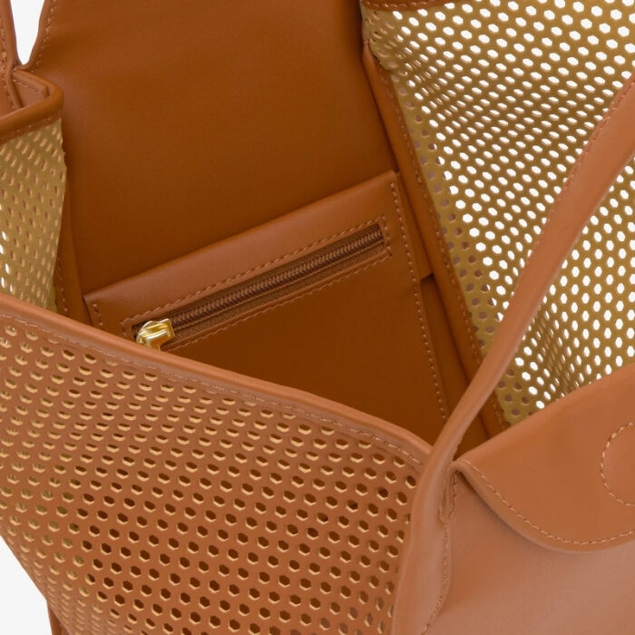 Capazo Mediano Tulip Cutout Camel   3