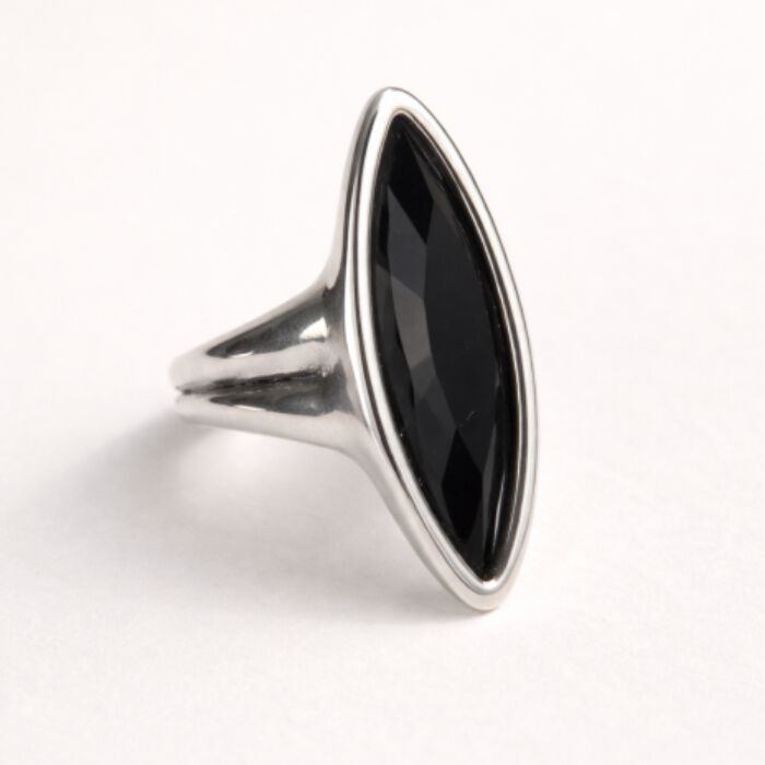 Anillo Cala Plata Negro  L-236290 2