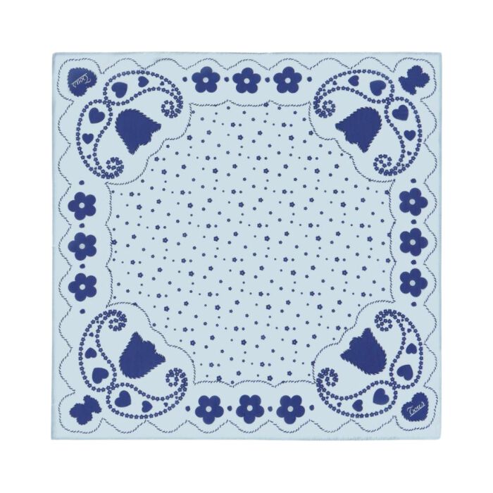 Pa&ntilde;uelo Cuadrado Paisley Bandana Azul   0