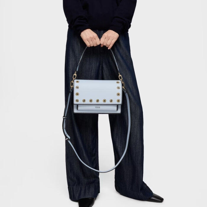 Bandolera Mediana Azul Gris&aacute;ceo Audree Trampantojo   5