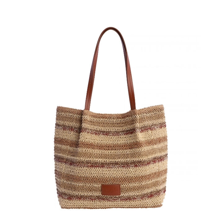 Bolso Shopper L&iacute;a Beige  