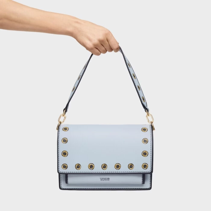 Bandolera Mediana Azul Gris&aacute;ceo Audree Trampantojo   7