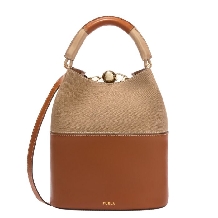 Furla Sfera Bolso Cubo Cognac  