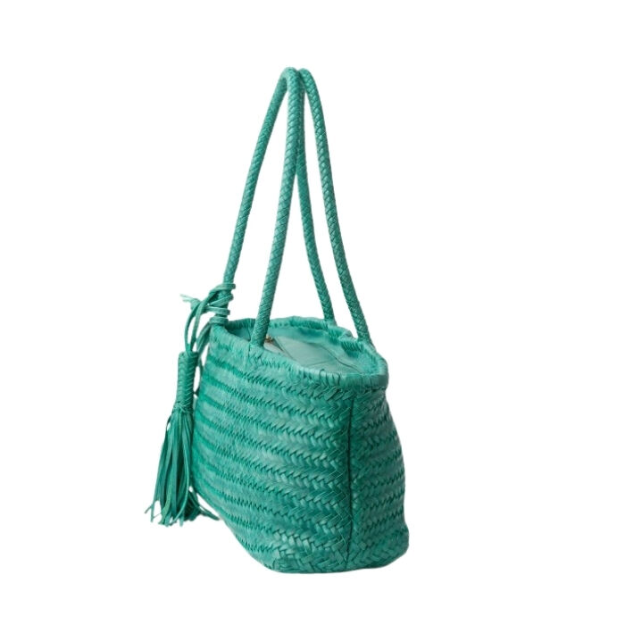 Bolso Baguette de Piel Perkins Verde   1