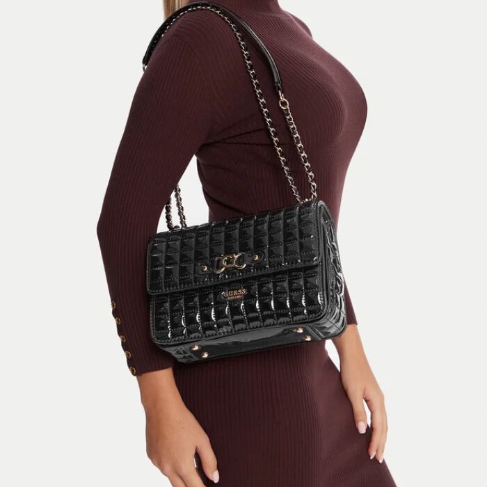 Bolso Bandolera Nadira Charol Negro   5