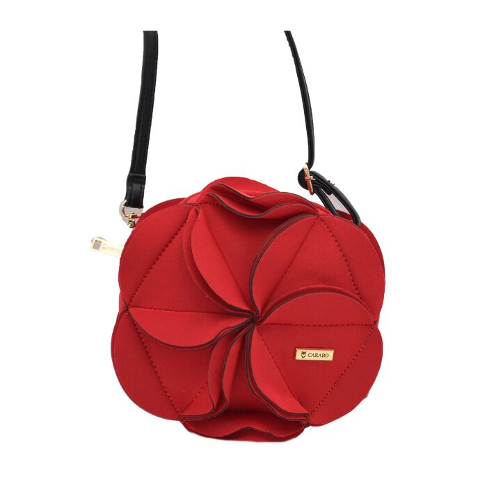 Bolso Bandolera Flor Rojo   0