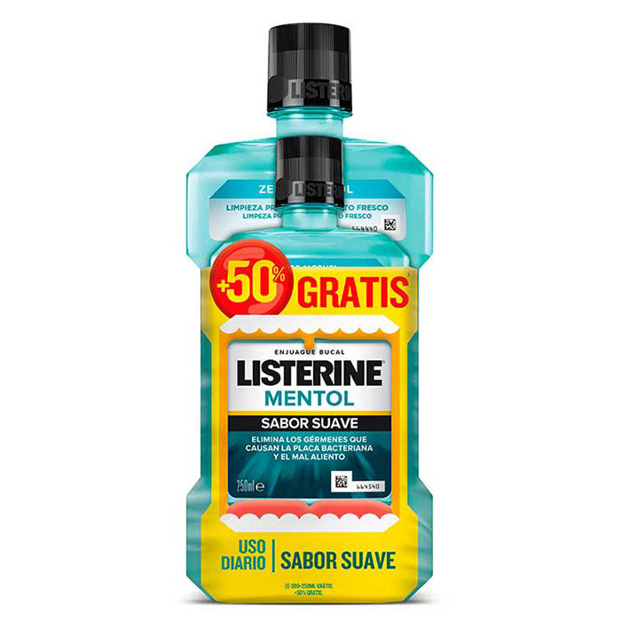 Zero Mentol Sabor Suave Enjuague Bucal  2ud.-170275 1
