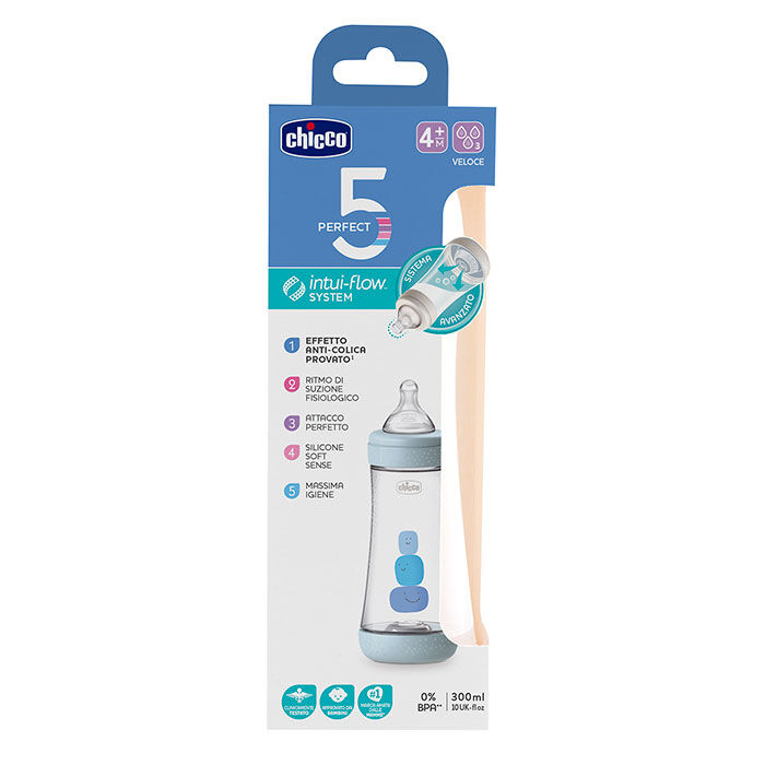 Biberón Perfect 5 Azul 4 Meses+  300ml-200218 1