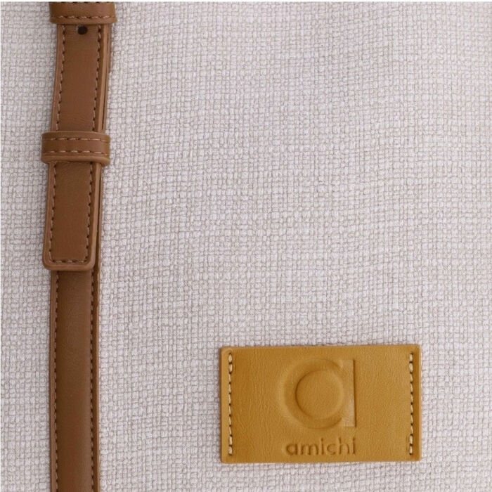 Bolso de Hombro Marfil Beige   6