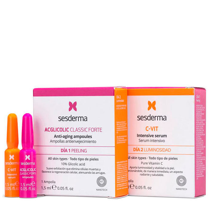 Ampollas C-Vit y Acglicolic  