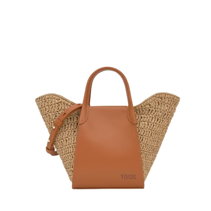 Capazo Peque&ntilde;o Tulip Rafia Camel   7