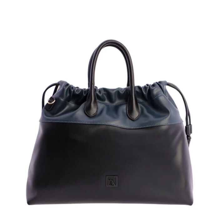 Bolso de Mano Negro Combinado  
