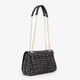 Bolso de Hombro Tweed Negro   2