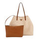 Bolso Shopper Victtoria Pelo Sint&eacute;tico Crema   5