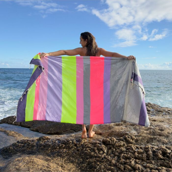 Fouta Malta Violeta-Gris   1
