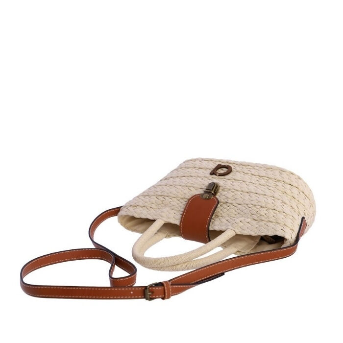 Bolso Bandolera Rafia Arena   3