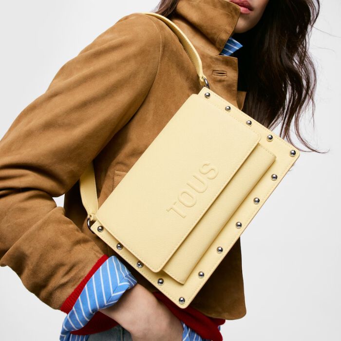 Bandolera Mediana Audree Studs Amarillo   5