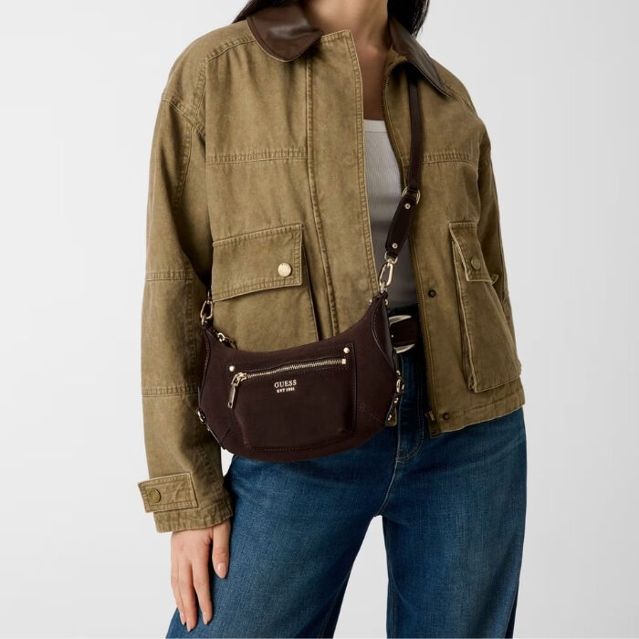 Bolso Bandolera Mini Marsha de Piel Marr&oacute;n Oscuro   2