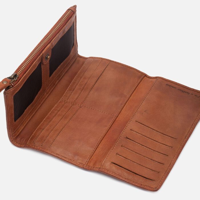 Billetero de Cuero Portland Marr&oacute;n   3