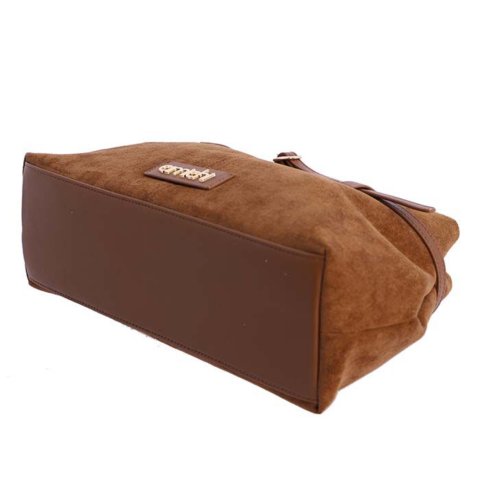 Bolso de Mano Suede Cuero   6