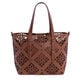 Bolso de Hombro Tote Calado Marr&oacute;n   2