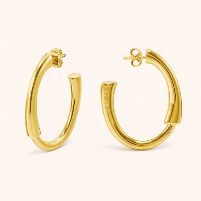 Pendientes Bucle Oro  T. &Uacute;nica-236266 1