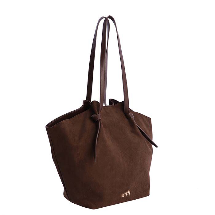Bolso Shopper Suede Marrón   1