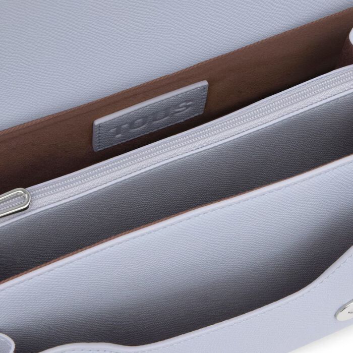 Bandolera Mediana Audree Studs Azul Gris&aacute;ceo   1