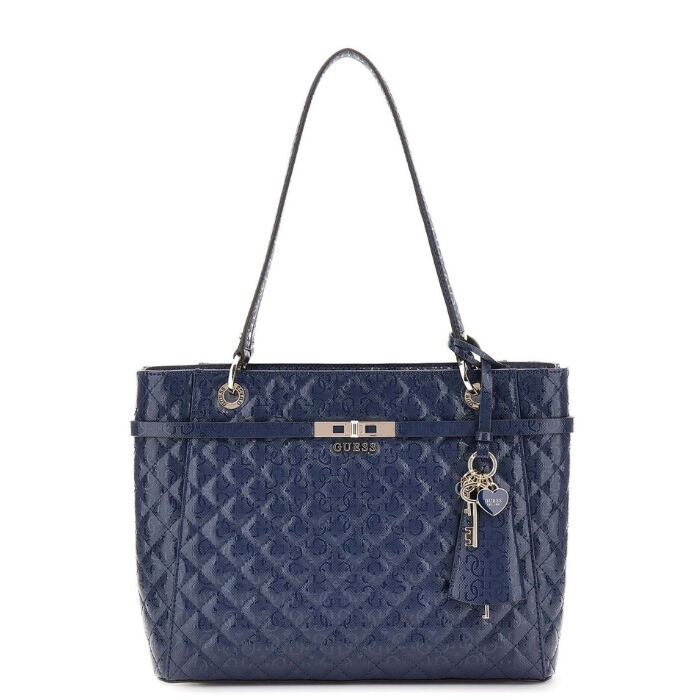 Bolso de Hombro Idra Charol Logotipo 4G Azul   0