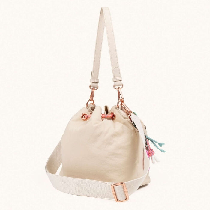Bolso Bucket Deep Recycled Crema   2