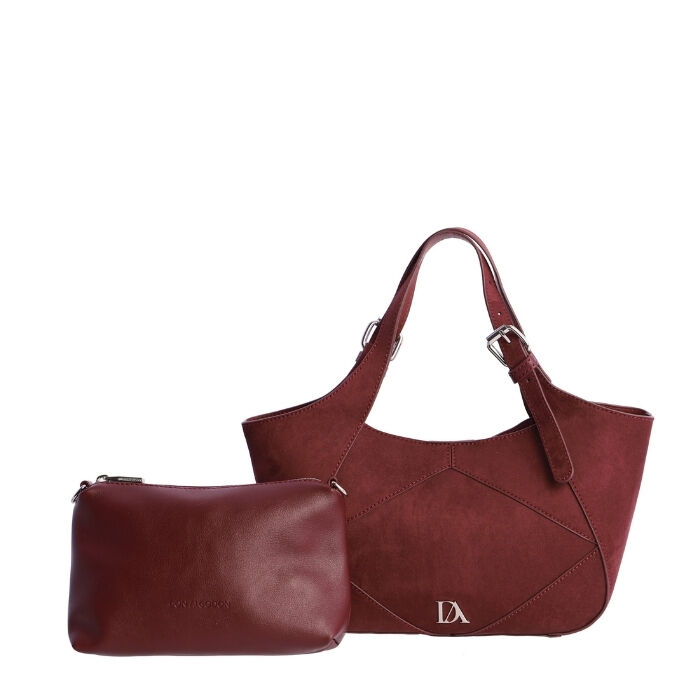 Bolso de Mano Ante Burdeos   2