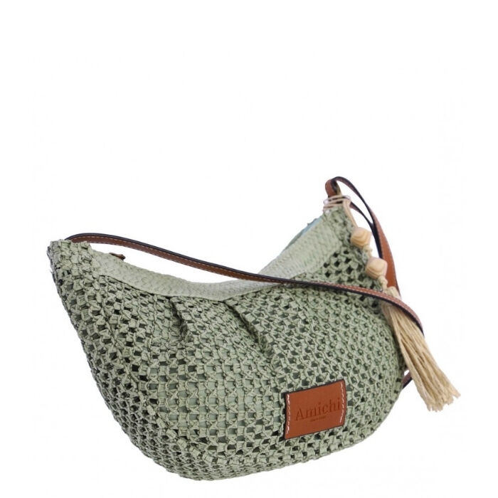 Bolso Bandolera Natural Verde   1