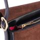Bolso Bandolera Suede Solapa Marr&oacute;n   6