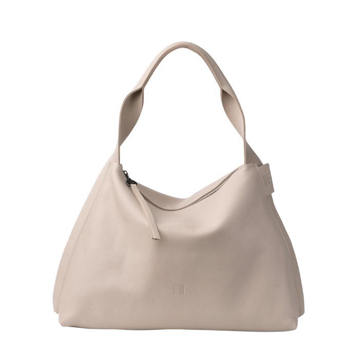 Bolso de Hombro de Piel Vienna Beige   0